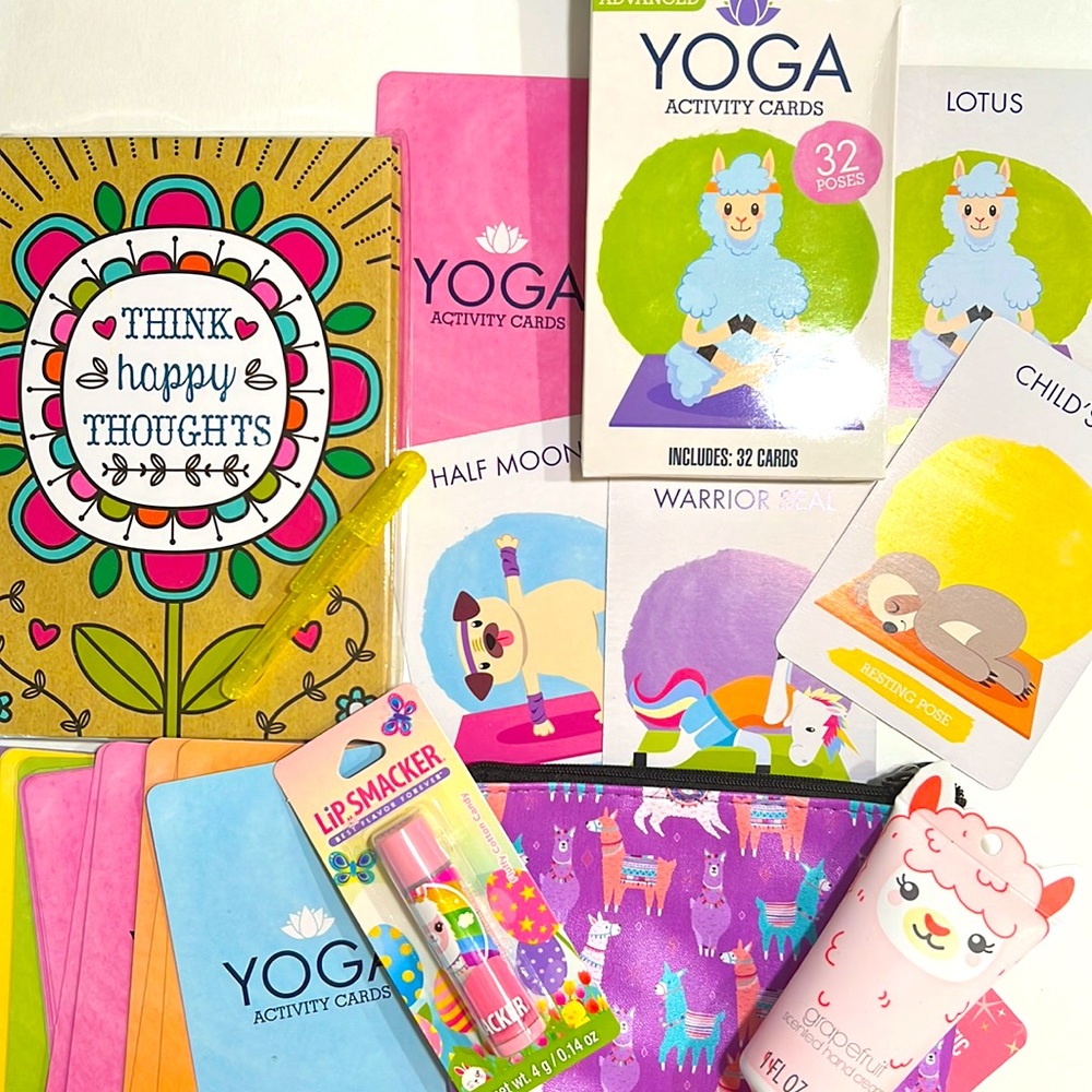 NWT YOGA Activity Cards & Llama Gift Bundle